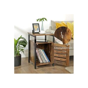 Eloquent Nightstand Side Table – Open Shelf Design For Bedroom Storage