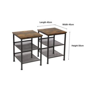 ELOQUENT SET OF 2 SIDE TABLES NIGHTSTAND
