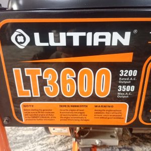 Lutian LT3600 3.2KVA Manual Petrol Generator – 100% Copper Coil, Fuel Efficient