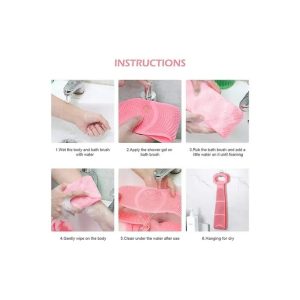 Body Scrubber Back Massage Exfoliating Sponge Brush Bath