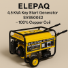 Elepaq 4.5KVA Key Start Generator SV8500E2 – 100% Copper Coil | Reliable Power Backup for Nigerian Homes & Businesses