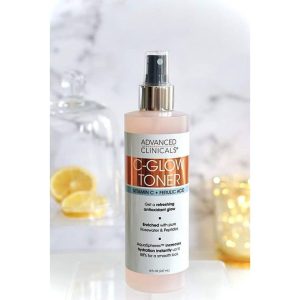 Bottle of Genetic Advanced Clinicals Vitamin C Glow Facial Mist Toner for hydrating, toning, and brightening skin, sold in Nigeria by Elomart