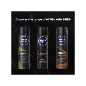 NIVEA Deep Anti-Perspirant Spray For Men 48h[200ml pack of 2]