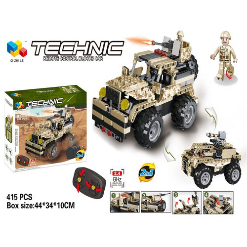 2in1 EDUCATIONAL BUILDING BLOCKS REMOTE CONTROL CAR- 415 PCS