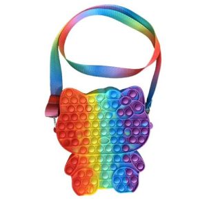 Cute Push Bubble Shoulder Bag Silicone Decompression Toy Novelty Thinking Training Puzzle Game New NO5145