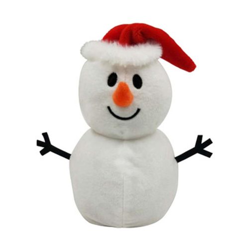 double-sided Santa and Snowman plush