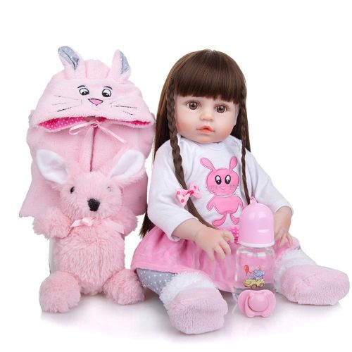 pink baby doll with clothes
