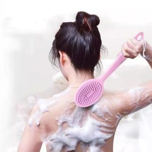 Order Long Handled Body Brush Bath Exfoliating Brush – Removes dead skin and boosts circulation for healthier skin. Available at Elomart in Nigeria.