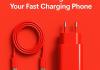 High-speed USB-C fast phone charger with a compact wall adapter and coiled charging cable, designed for fast charging smartphones like Android and iPhone, placed on a clean modern.