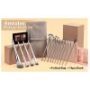 Order14Pcs Professional Makeup Brush Set with PU Storage Bag Sold in Nigeria by Elomart