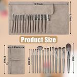14Pcs Professional Makeup Brush Set with PU Storage Bag