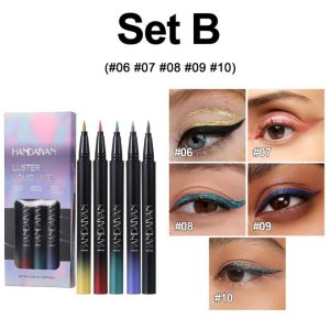 Shop Handaiyan 5pcs Metallic Eyeliner Pencil Set Colored Eyeliner Sold in N igeria by Elomart